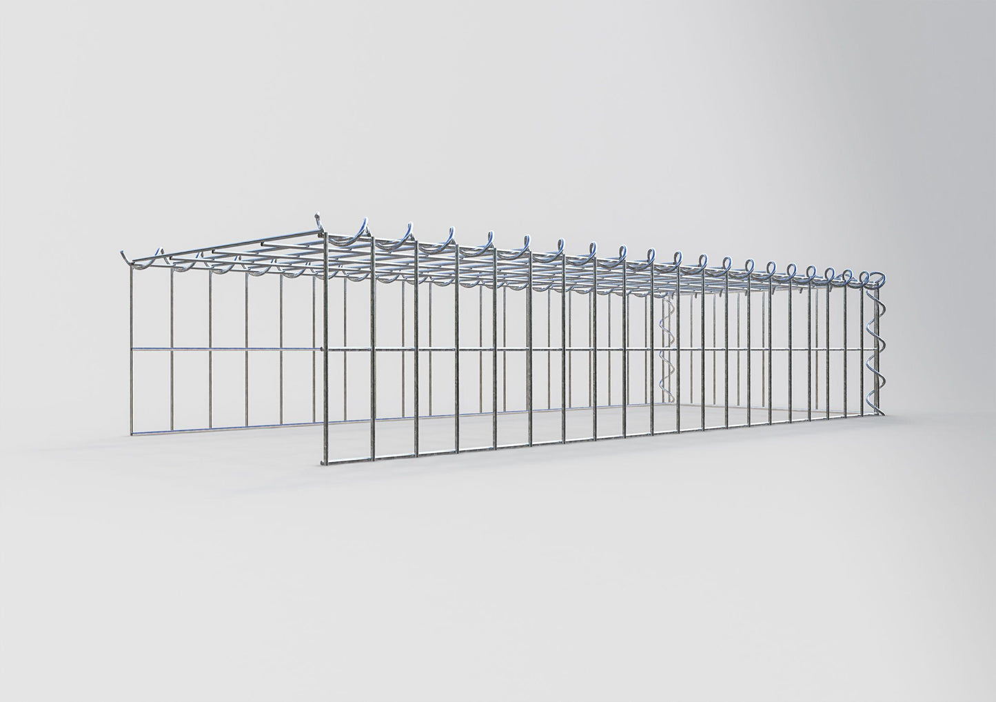 Gabion rapporté type 4 100 cm x 20 cm x 40 cm (L x H x P), mailles 5 cm x 10 cm, spirale