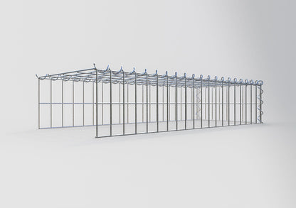 Gabion rapporté type 4 100 cm x 20 cm x 40 cm (L x H x P), mailles 5 cm x 10 cm, spirale