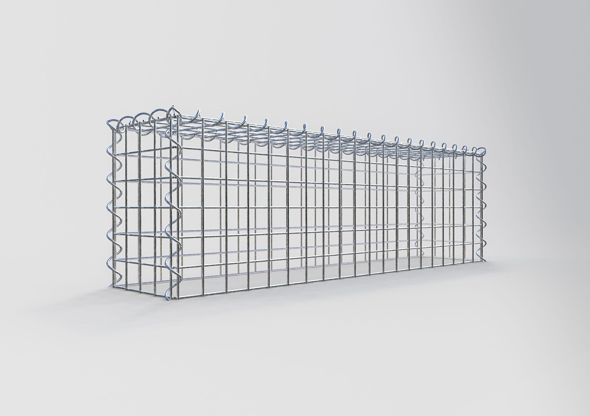 Grown-on gabion type 3 100 cm x 30 cm x 20 cm (L x H x D), mesh size 5 cm x 5 cm, spiral