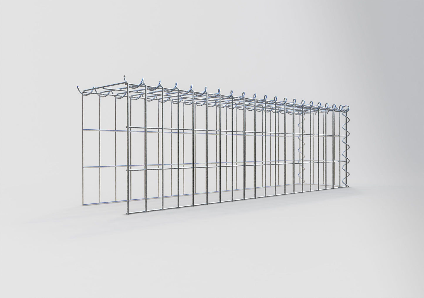 Extra gabion typ 4 100 cm x 30 cm x 20 cm (L x H x D), maskstorlek 5 cm x 10 cm, spiral