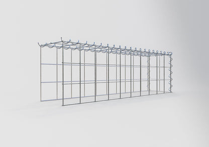 Extra gabion typ 4 100 cm x 30 cm x 20 cm (L x H x D), maskstorlek 10 cm x 10 cm, spiral