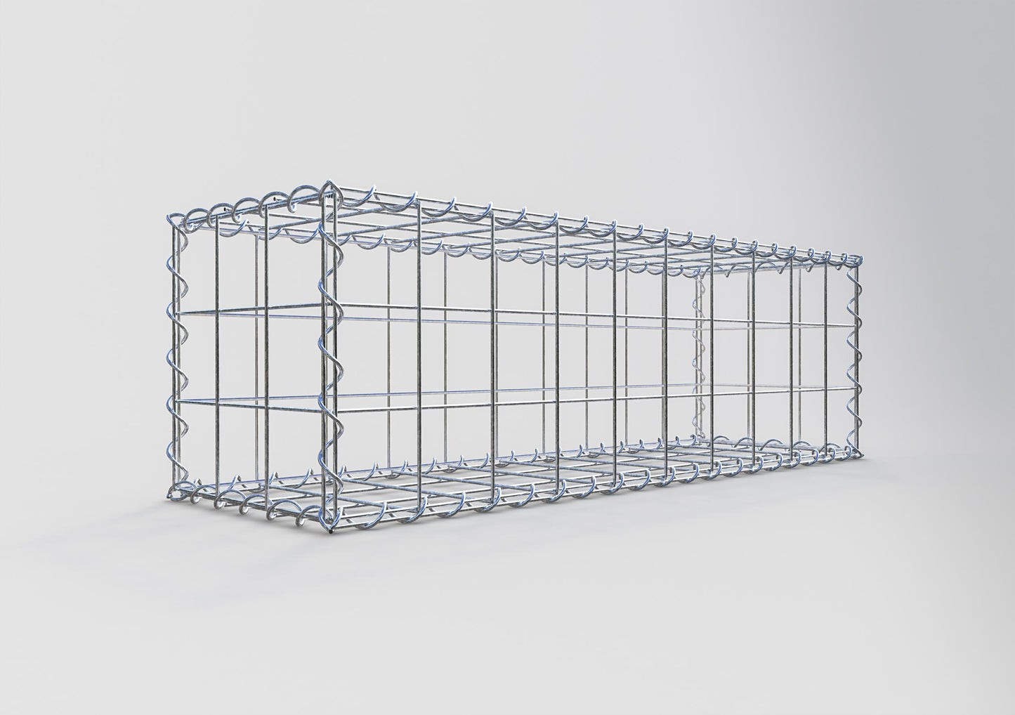 Gabion 100 cm x 30 cm x 30 cm (L x H x D), maskstorlek 10 cm x 10 cm, spiral