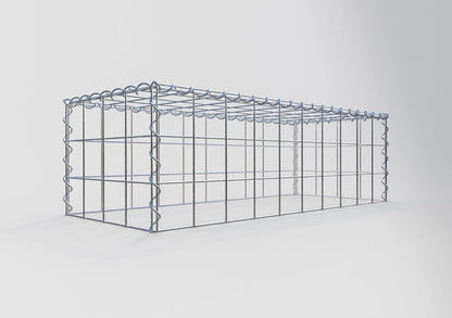 Extra gabion typ 3 100 cm x 30 cm x 40 cm (L x H x D), maskstorlek 10 cm x 10 cm, spiral