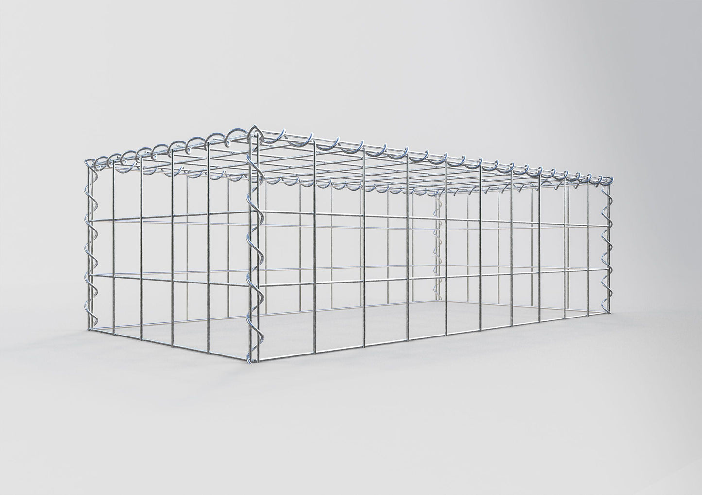 Grown-on gabion type 3 100 cm x 30 cm x 50 cm (L x H x D), mesh size 10 cm x 10 cm, spiral