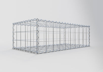 Gavión 100 cm x 30 cm x 50 cm (largo x alto x fondo), malla 10 cm x 10 cm, en espiral