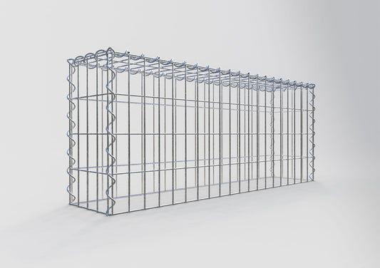 Add-on schanskorf type 3 100 cm x 40 cm x 20 cm (L x H x D), maaswijdte 5 cm x 10 cm, spiraalvormig