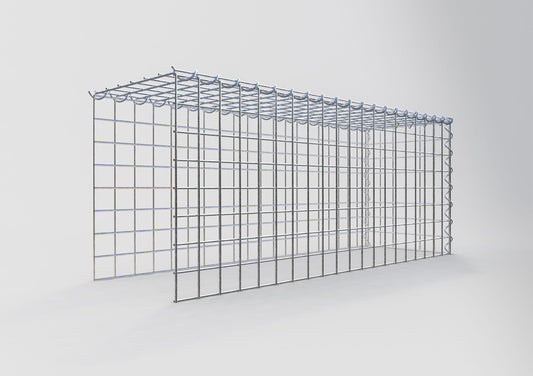 Gabbione aggiuntivo tipo 4 100 cm x 40 cm x 30 cm (L x H x P), dimensione maglia 5 cm x 5 cm, a spirale