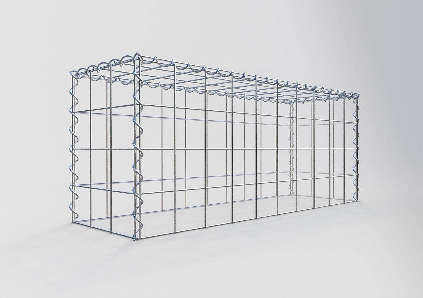 Add-on schanskorf type 3 100 cm x 40 cm x 30 cm (L x H x D), maaswijdte 10 cm x 10 cm, spiraal