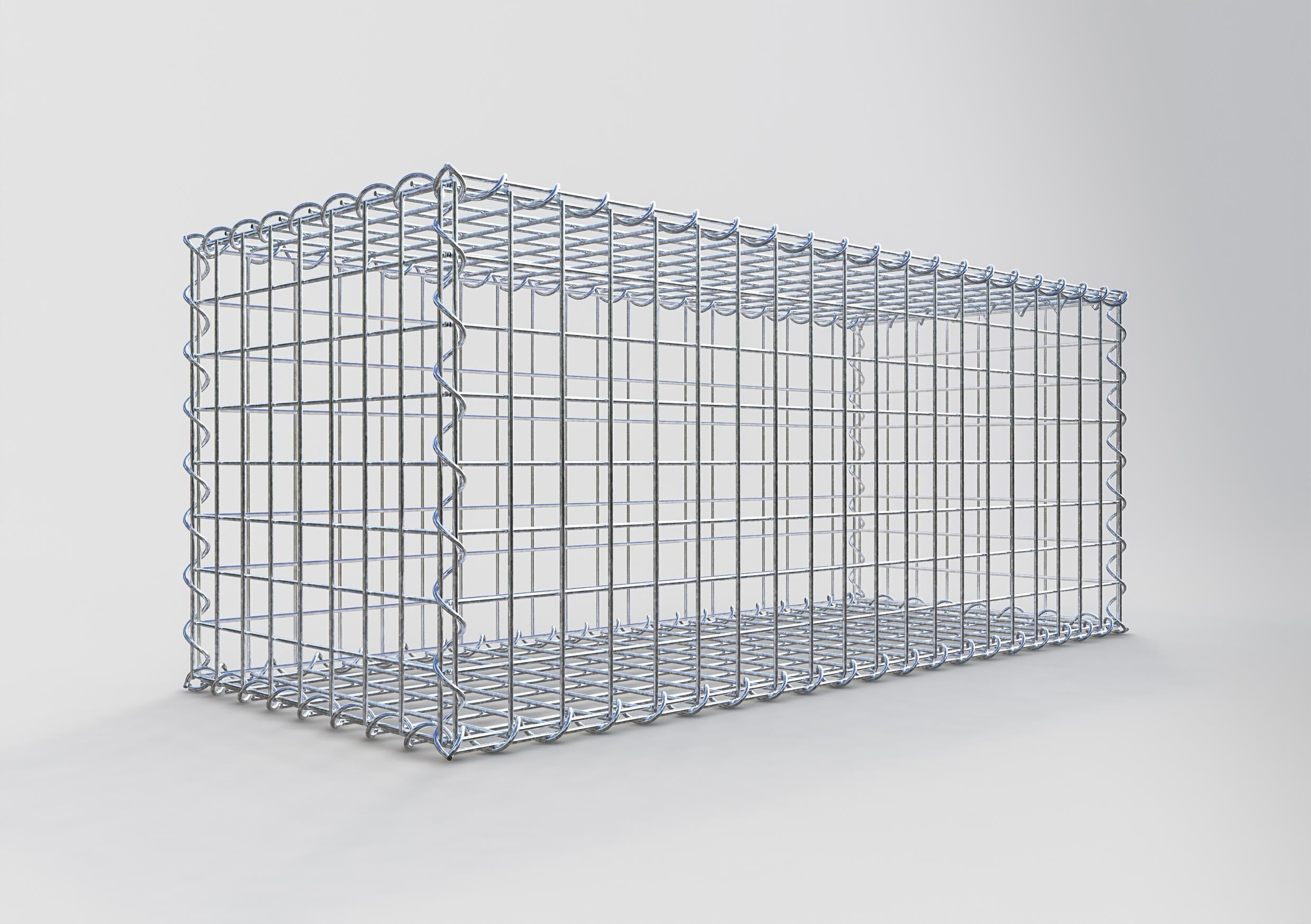 Gabion 100 cm x 40 cm x 40 cm (L x H x D), maskestørrelse 5 cm x 5 cm, spiral