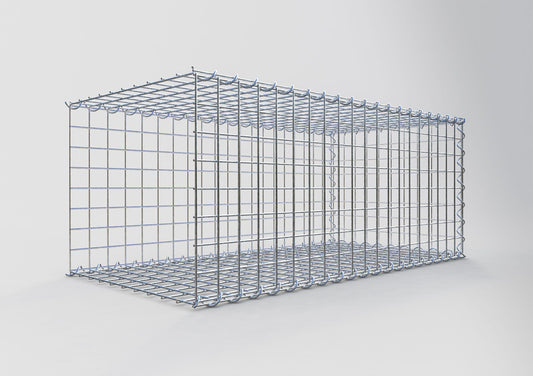 Anbaugabione Typ 2 100 cm x 40 cm x 50 cm (L x H x T), Maschenweite 5 cm x 5 cm, Spirale