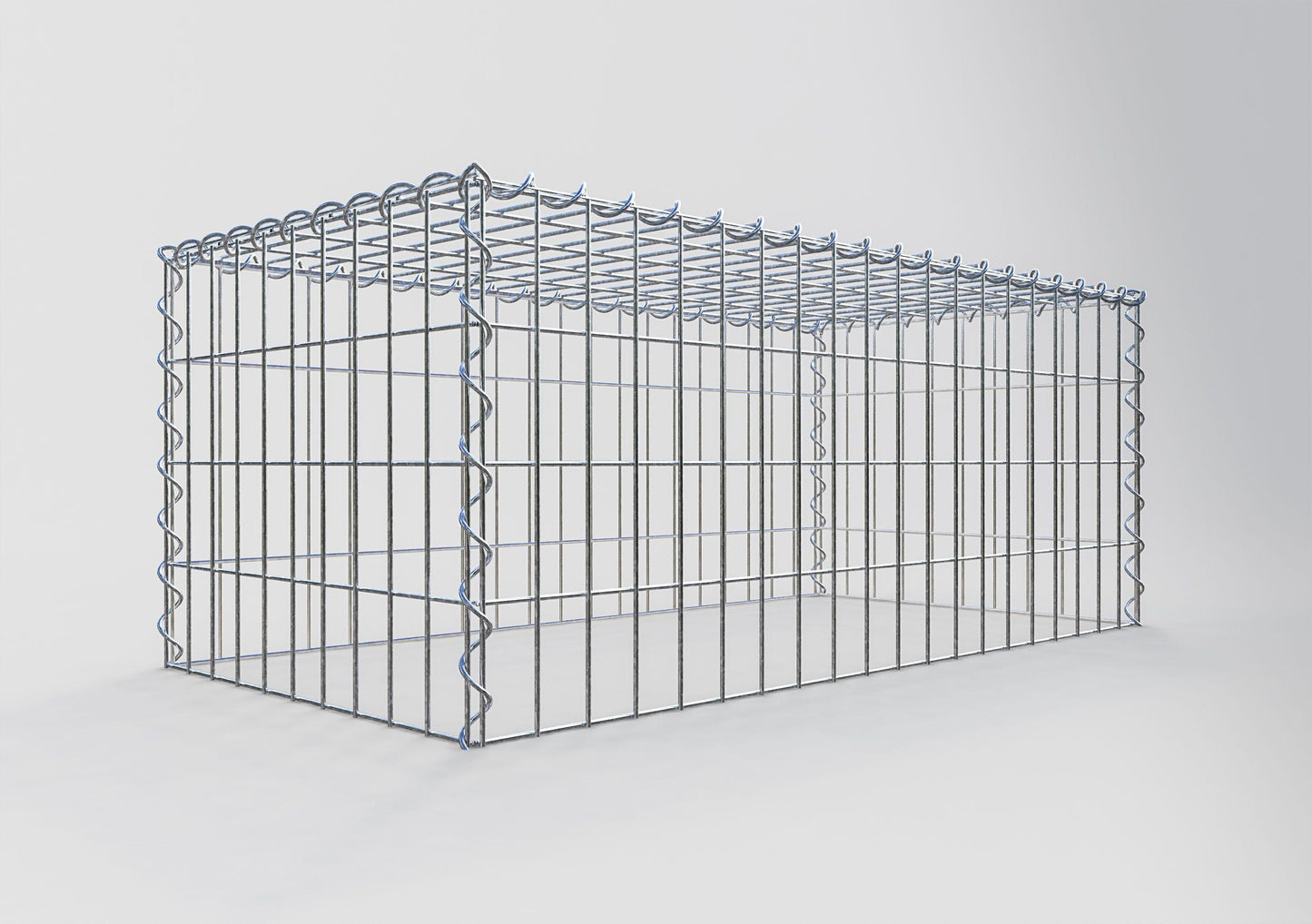 Add-on schanskorf type 3 100 cm x 40 cm x 50 cm (L x H x D), maaswijdte 5 cm x 10 cm, spiraalvormig