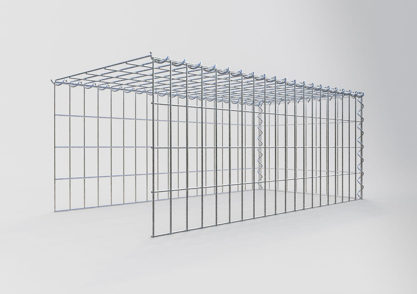 Add-on schanskorf type 4 100 cm x 40 cm x 50 cm (L x H x D), maaswijdte 5 cm x 10 cm, spiraalvormig