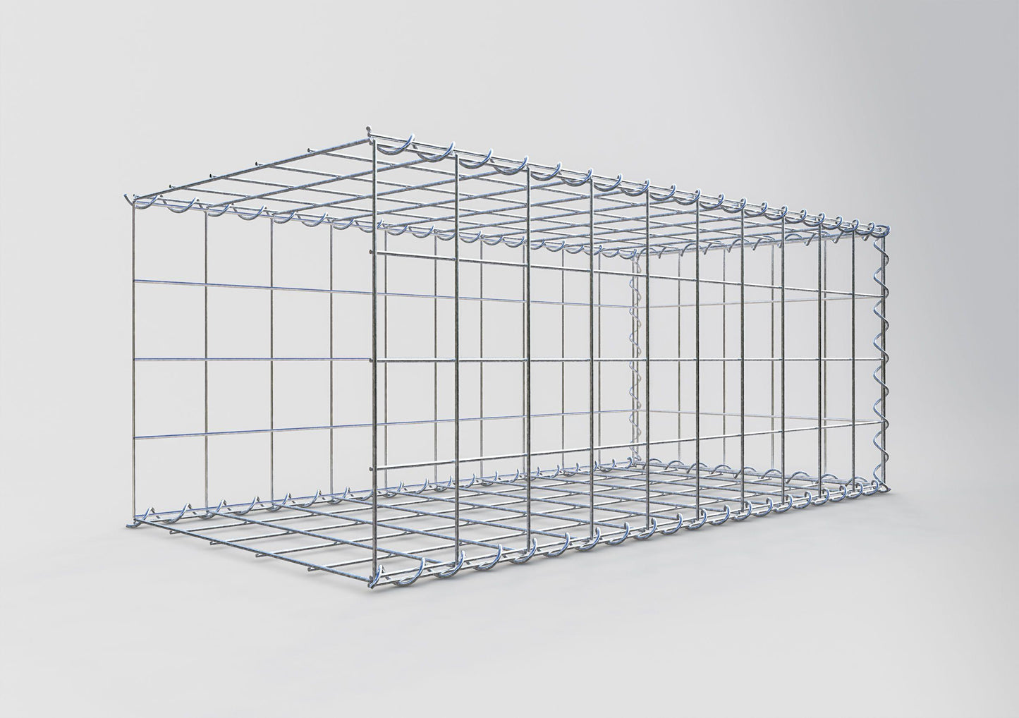 Grown-on gabion type 2 100 cm x 40 cm x 50 cm (L x H x D), mesh size 10 cm x 10 cm, spiral