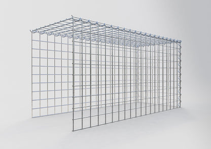Opvokset gabion type 4 100 cm x 50 cm x 40 cm (L x H x D), maskestørrelse 5 cm x 5 cm, spiral
