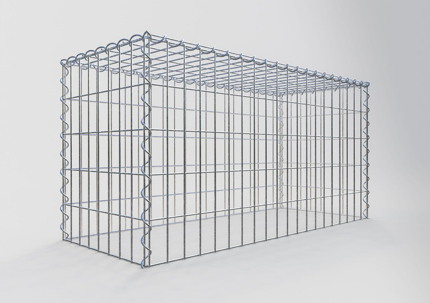 Grown-on gabion type 3 100 cm x 50 cm x 40 cm (L x H x D), mesh size 5 cm x 10 cm, spiral