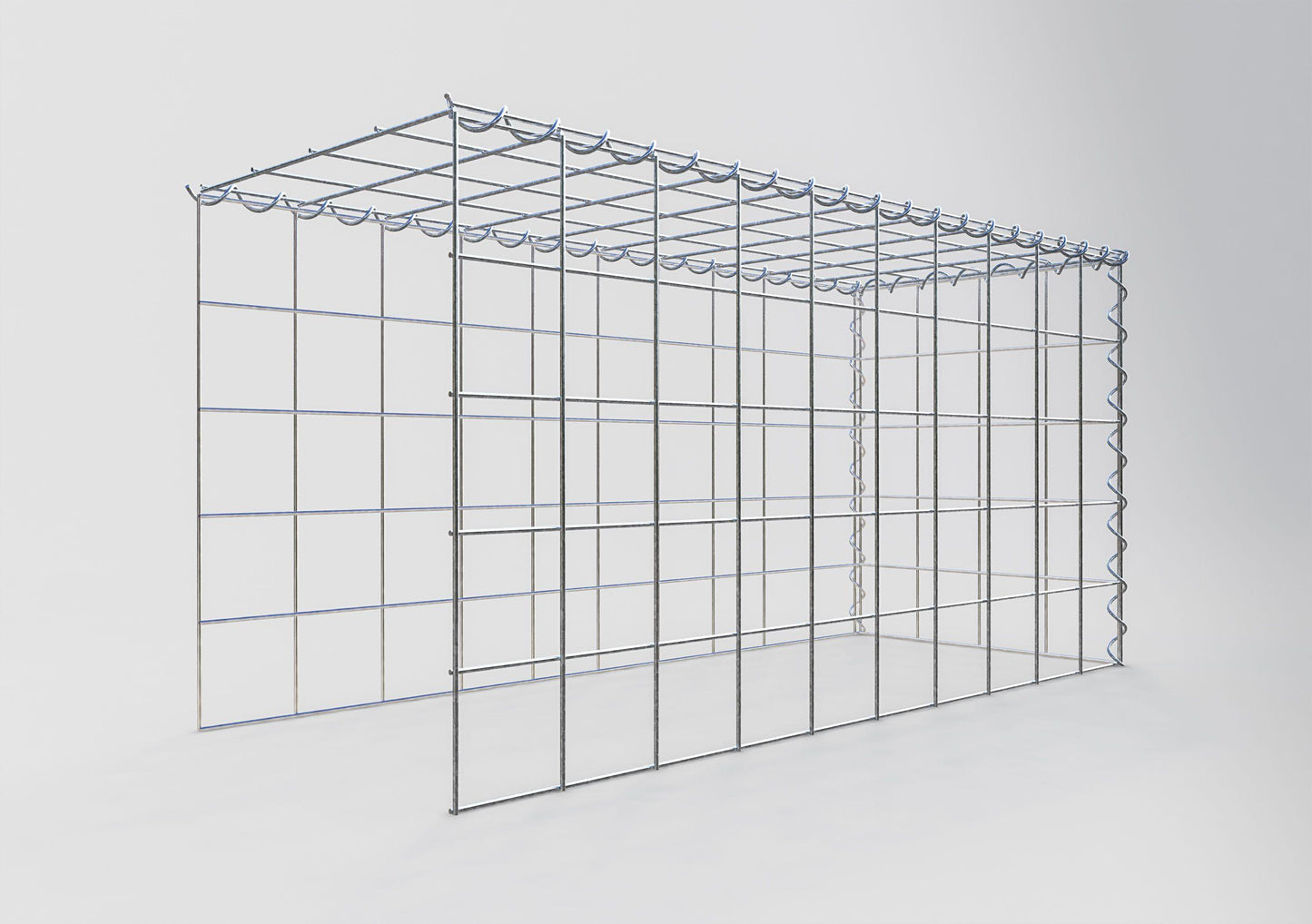 Anbaugabione Typ 4 100 cm x 50 cm x 40 cm (L x H x T), Maschenweite 10 cm x 10 cm, Spirale