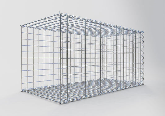 Gabion rapporté type 2 100 cm x 50 cm x 50 cm (L x H x P), mailles 5 cm x 5 cm, spirale