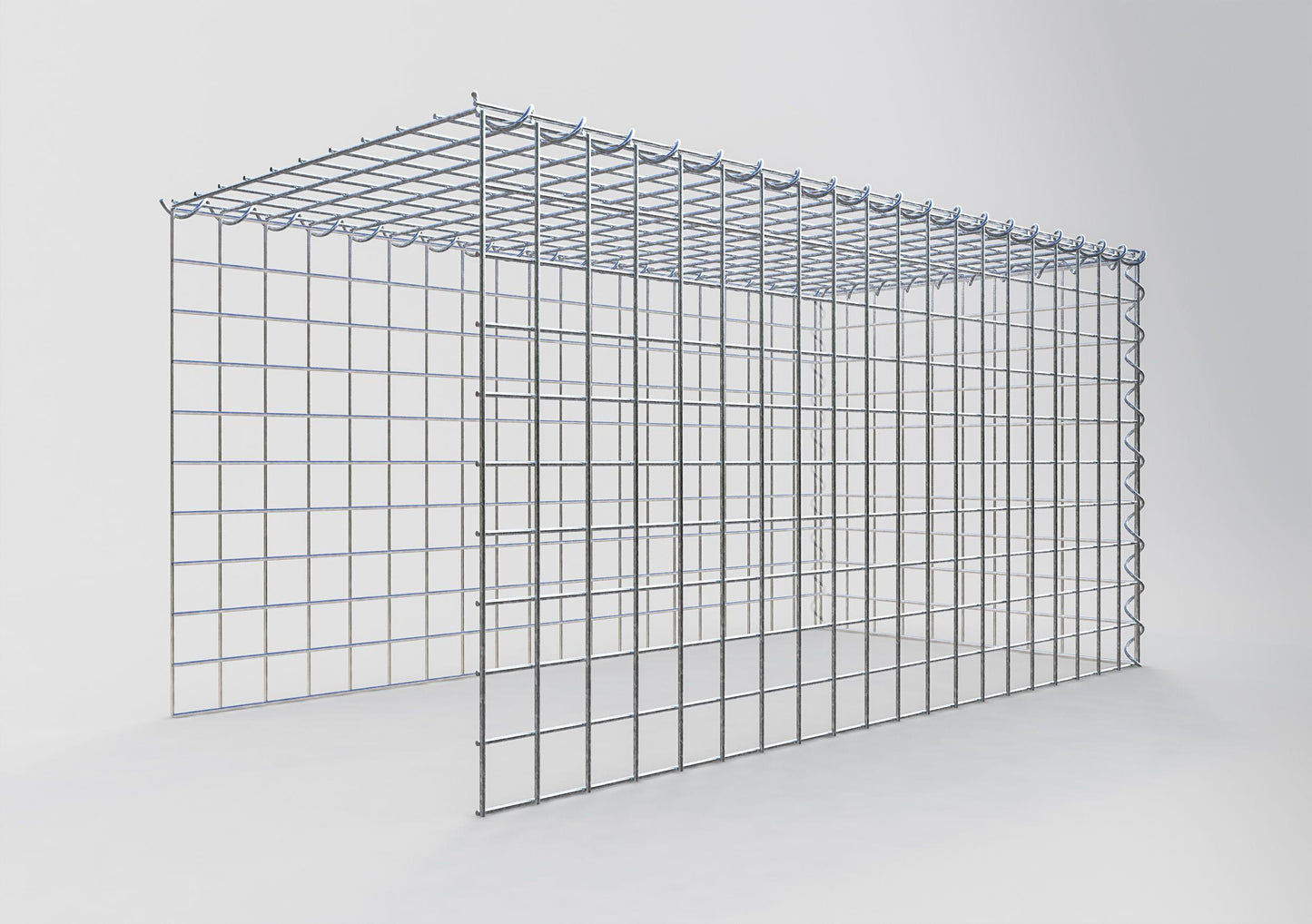 Anbaugabione Typ 4 100 cm x 50 cm x 50 cm (L x H x T), Maschenweite 5 cm x 5 cm, Spirale