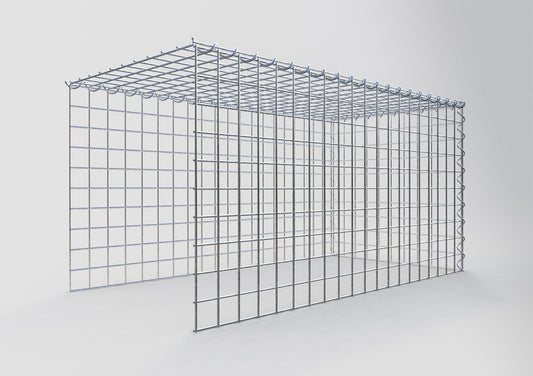 Gabbione aggiuntivo tipo 4 100 cm x 50 cm x 50 cm (L x H x P), dimensione maglia 5 cm x 5 cm, a spirale