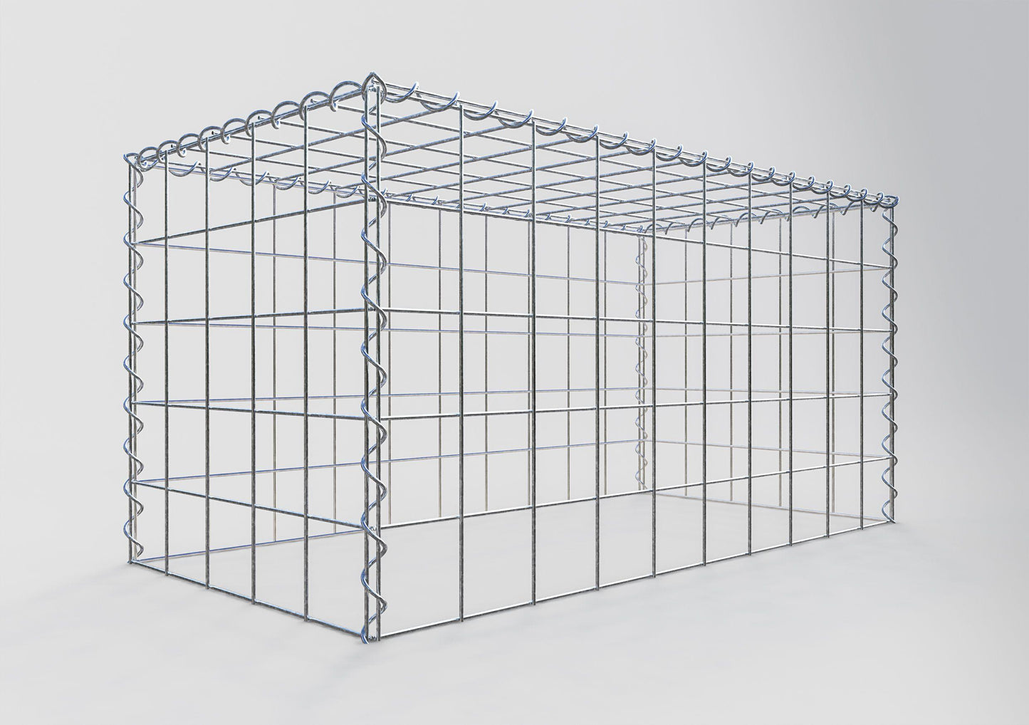 Grown-on gabion type 3 100 cm x 50 cm x 50 cm (L x H x D), mesh size 10 cm x 10 cm, spiral