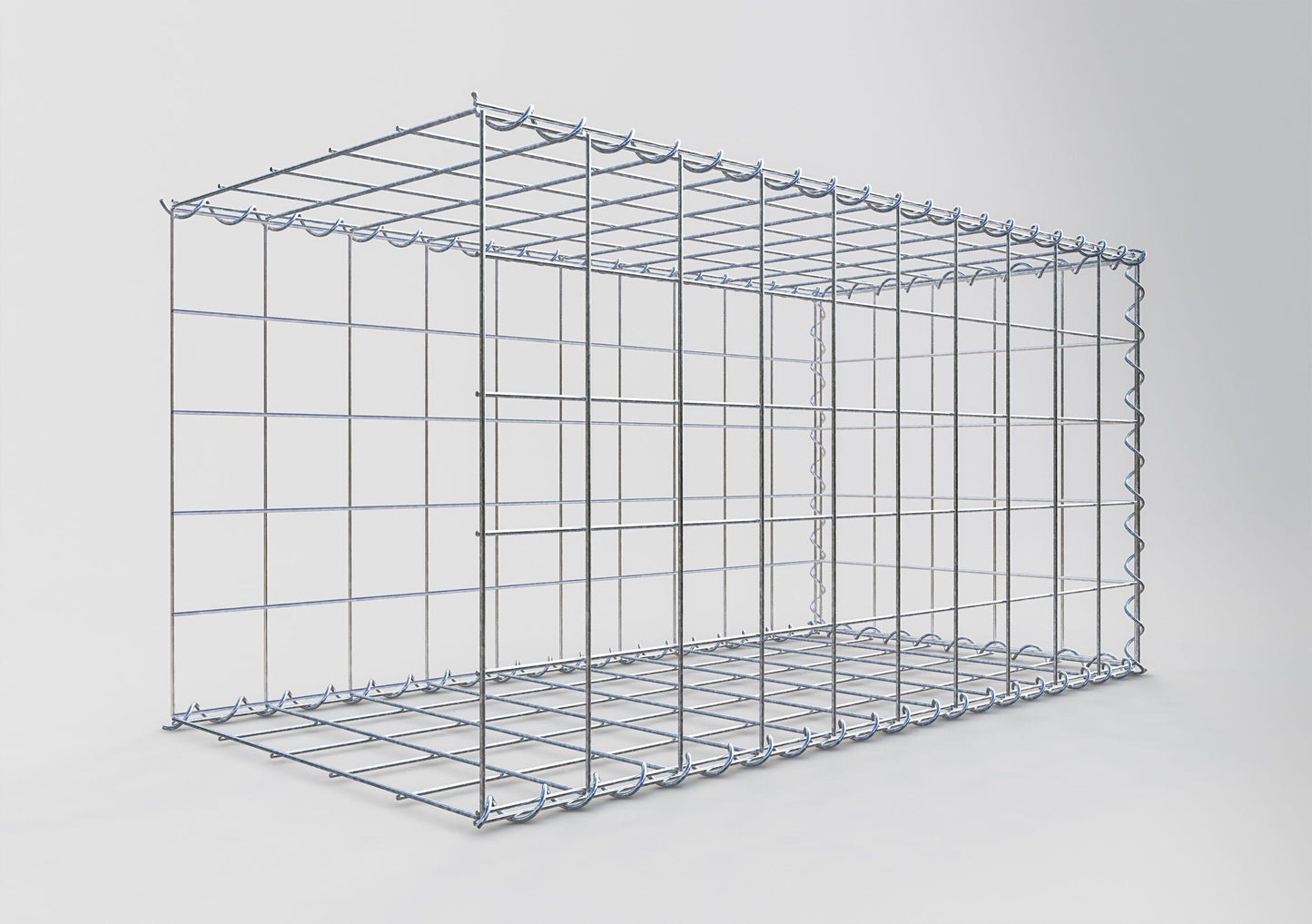 Gabbione aggiuntivo tipo 2 100 cm x 50 cm x 50 cm (L x A x P), maglia 10 cm x 10 cm, spirale