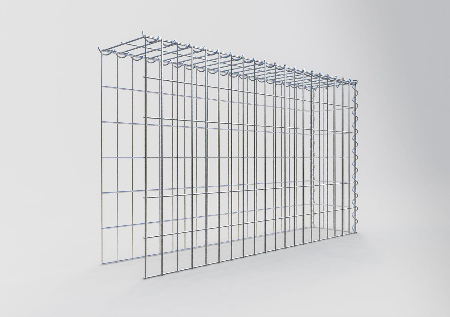 Grown-on gabion type 4 100 cm x 60 cm x 20 cm (L x H x D), mesh size 5 cm x 10 cm, spiral