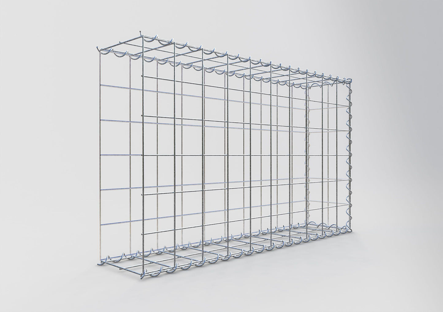 Anbaugabione Typ 2 100 cm x 60 cm x 20 cm (L x H x T), Maschenweite 10 cm x 10 cm, Spirale