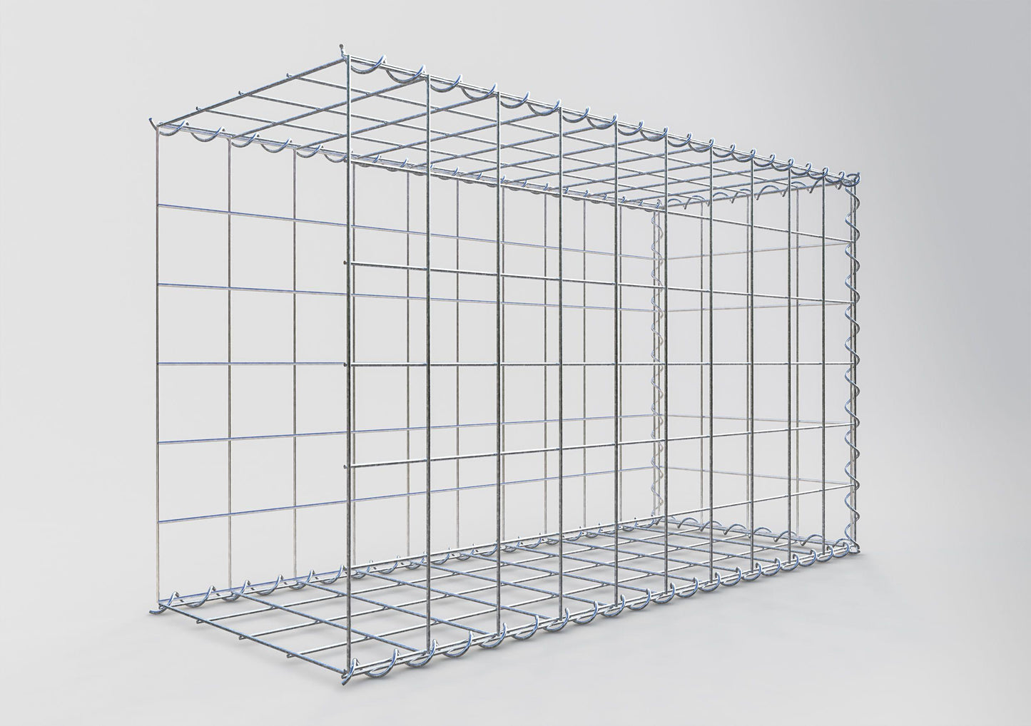 Add-on schanskorf type 2 100 cm x 60 cm x 40 cm (L x H x D), maaswijdte 10 cm x 10 cm, spiraal