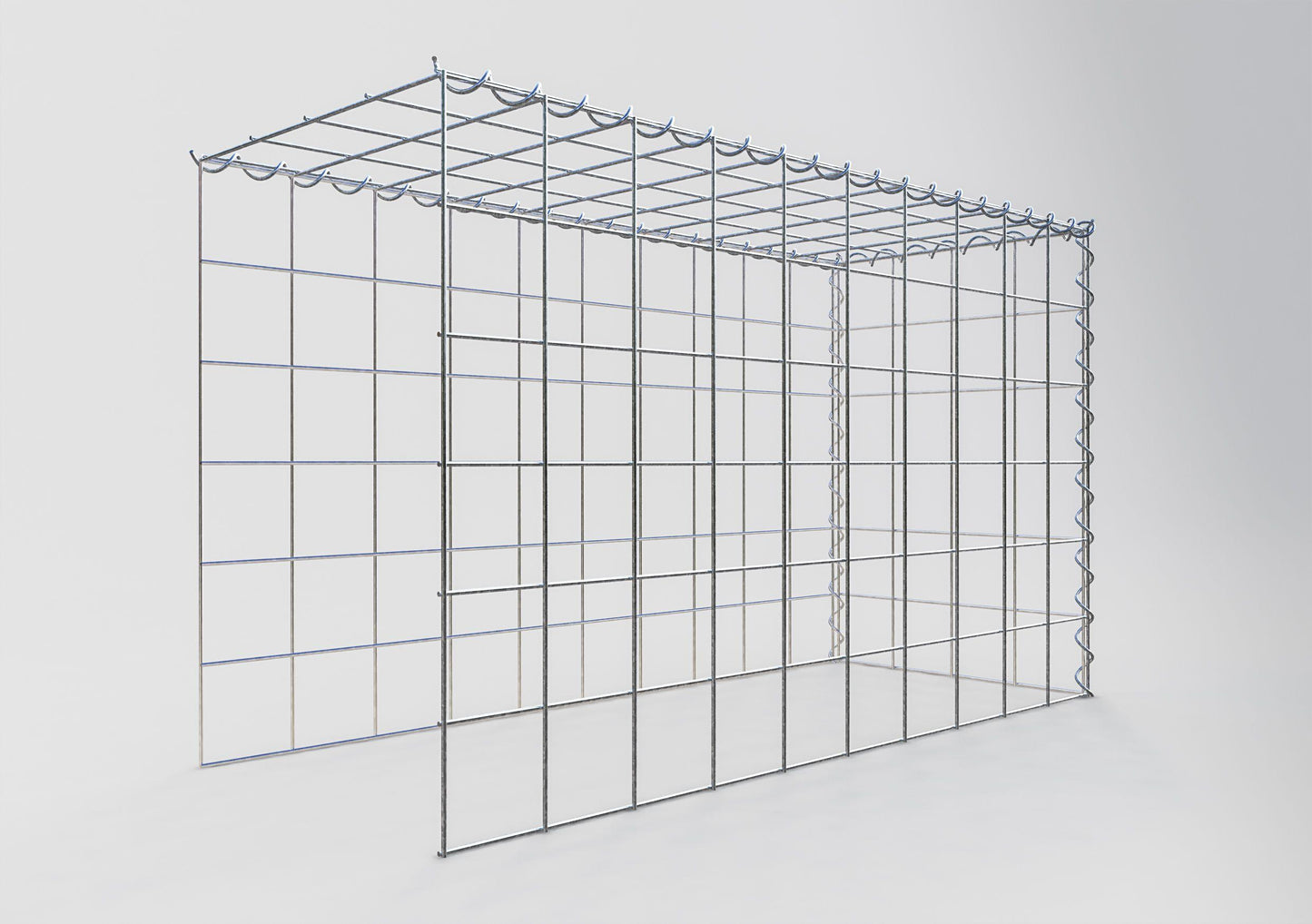 Gavión complementario tipo 4 100 cm x 60 cm x 40 cm (L x A x P), malla 10 cm x 10 cm, espiral