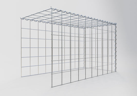 Gabbione aggiuntivo tipo 4 100 cm x 60 cm x 50 cm (L x A x P), maglia 10 cm x 10 cm, spirale