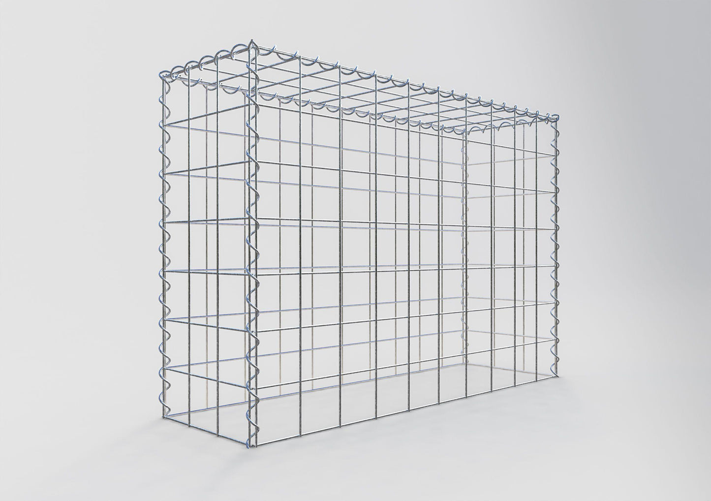 Gabion rapporté type 3 100 cm x 70 cm x 30 cm (L x H x P), mailles 10 cm x 10 cm, spirale