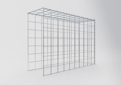 Aangebouwde schanskorf type 4 100 cm x 70 cm x 30 cm (L x H x D), maaswijdte 10 cm x 10 cm, spiraal