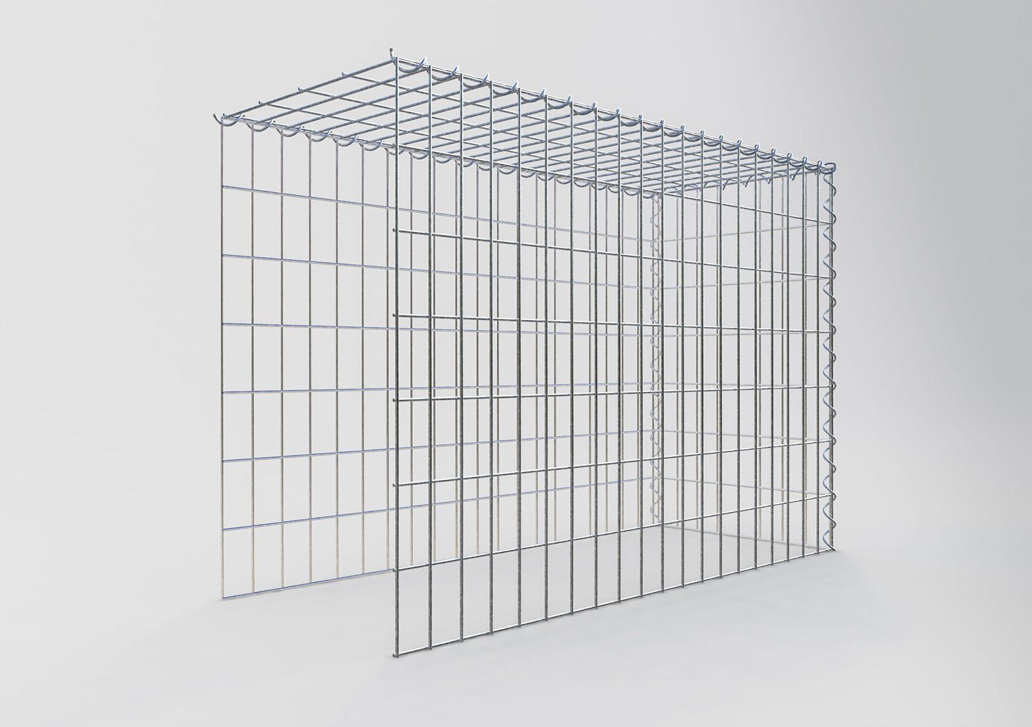 Anbaugabione Typ 4 100 cm x 70 cm x 40 cm (L x H x T), Maschenweite 5 cm x 10 cm, Spirale