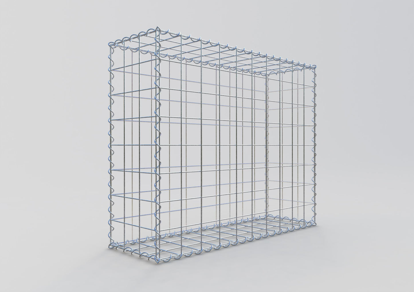 Schanskorf 100 cm x 80 cm x 30 cm (L x H x D), maaswijdte 10 cm x 10 cm, spiraal