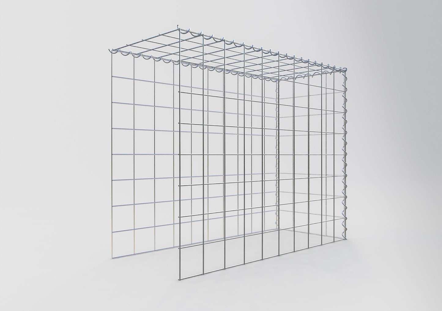 Gabbione aggiuntivo tipo 4 100 cm x 80 cm x 40 cm (L x H x P), maglia 10 cm x 10 cm, spirale