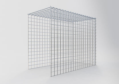 Gabbione aggiuntivo tipo 4 100 cm x 80 cm x 50 cm (L x H x P), dimensione maglia 5 cm x 5 cm, a spirale