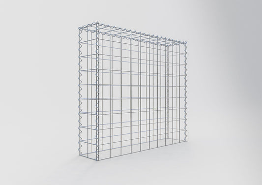 Opvokset gabion type 3 100 cm x 90 cm x 20 cm (L x H x D), maskestørrelse 10 cm x 10 cm, spiral