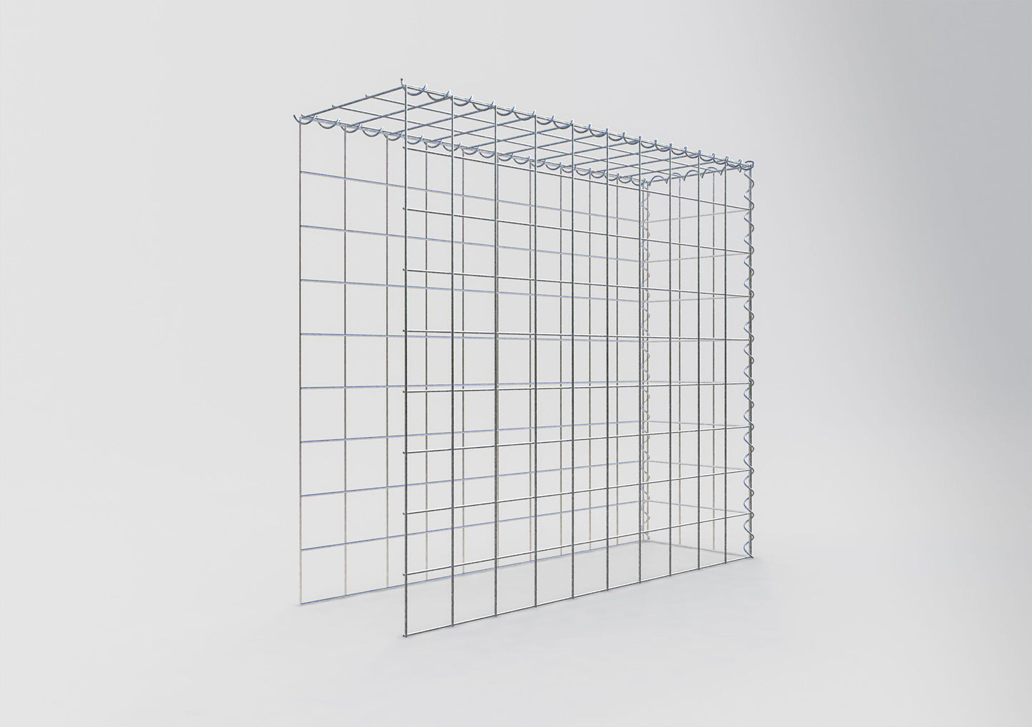 Anbaugabione Typ 4 100 cm x 90 cm x 30 cm (L x H x T), Maschenweite 10 cm x 10 cm, Spirale