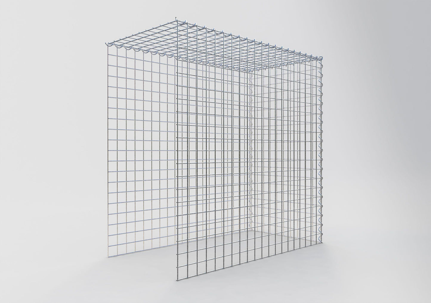 Gabion rapporté type 4 100 cm x 100 cm x 50 cm (L x H x P), mailles 5 cm x 5 cm, spirale