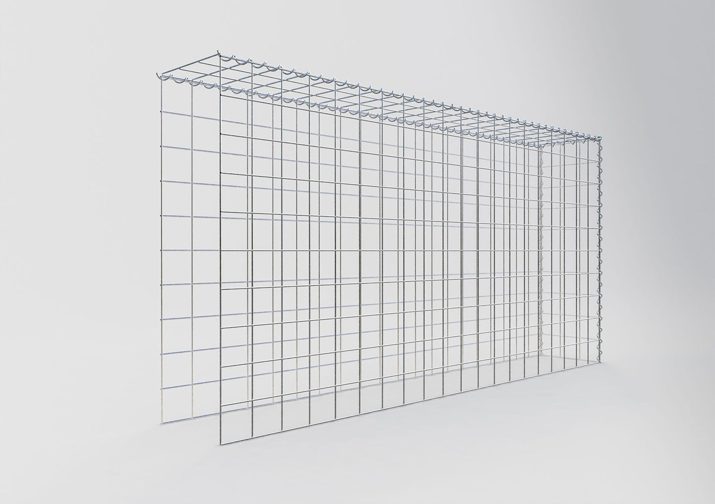 Extra gabion typ 4 200 cm x 100 cm x 30 cm (L x H x D), maskstorlek 10 cm x 10 cm, spiral