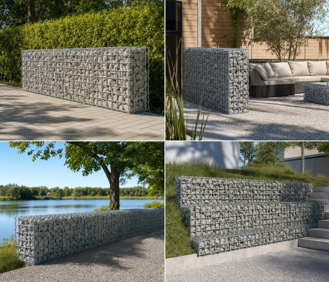Gabion efter mål - maskestørrelse 10x10cm