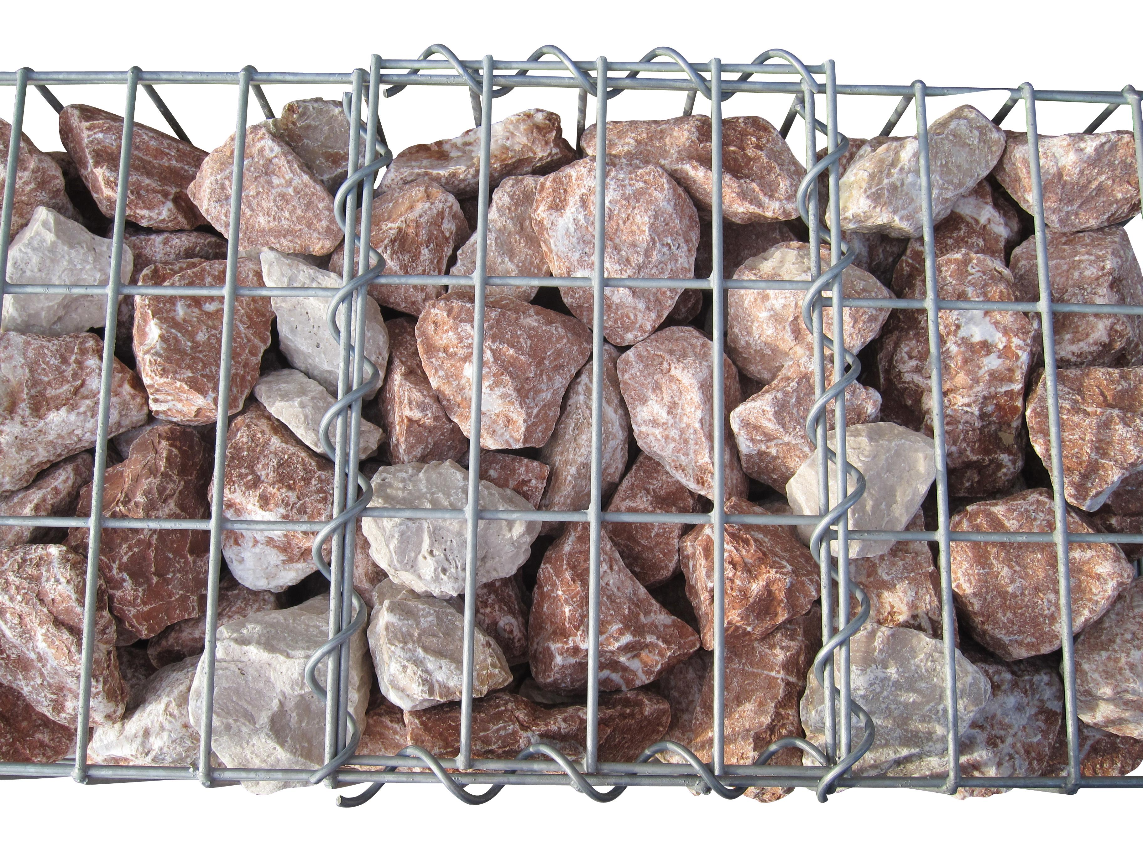 Gabion hot-dip galvanized 102 cm x 82 cm x 32 cm, mesh size 5 cm x 10 cm, fully welded