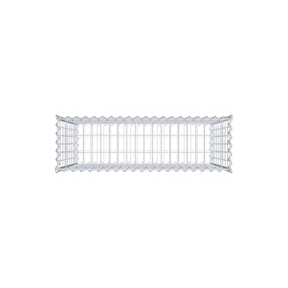 Gabbione 100 cm x 90 cm x 30 cm (L x H x P), maglia 5 cm x 10 cm, spirale