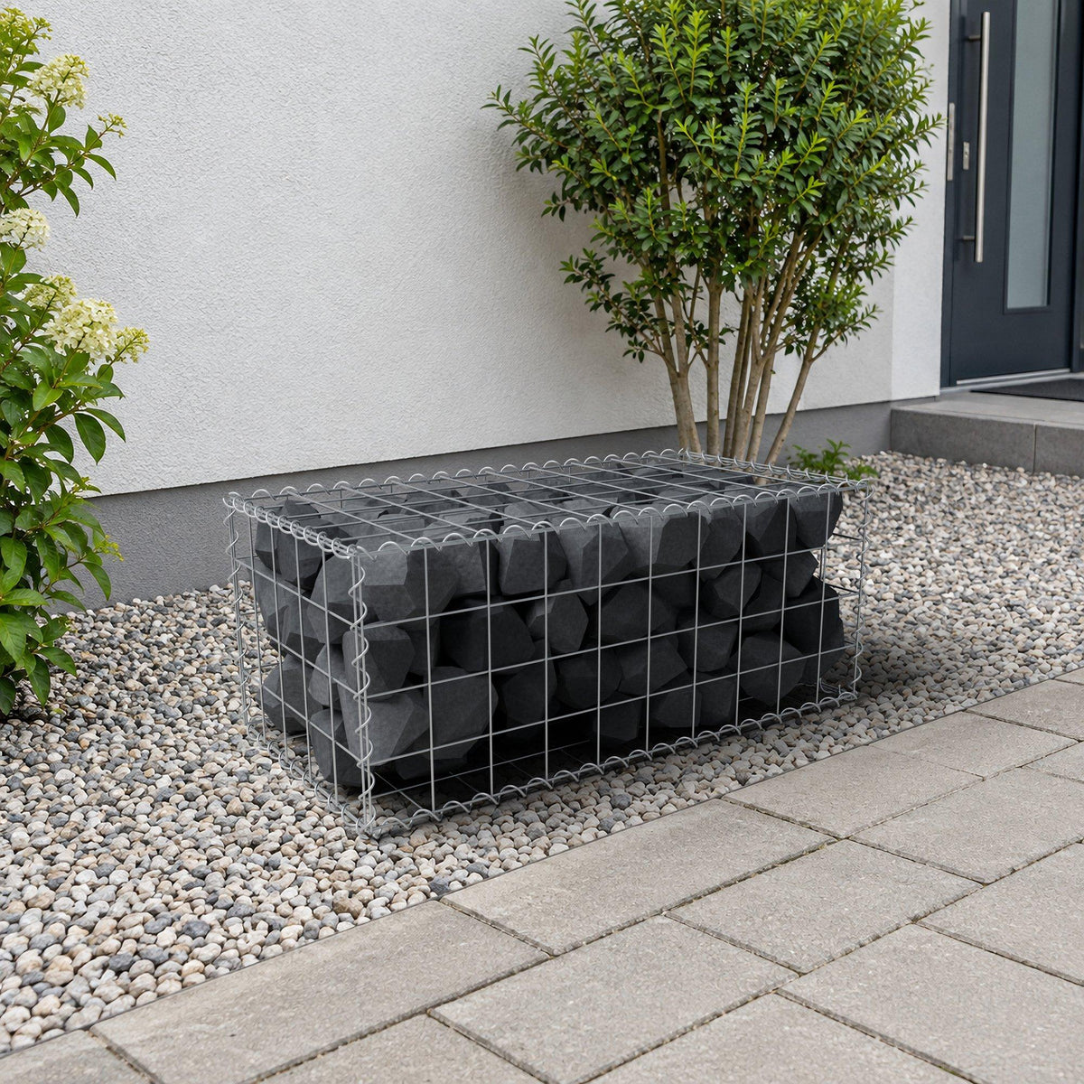 Gabione 100 cm x 40 cm x 50 cm (L x H x T), Maschenweite 10 cm x 10 cm, Spirale