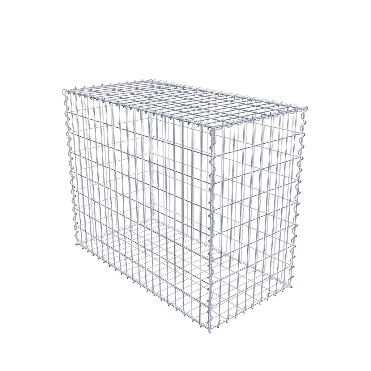Gabion 100 cm x 80 cm x 50 cm (L x H x D), maskestørrelse 5 cm x 10 cm, spiral