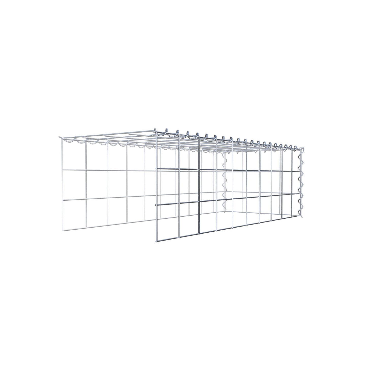 Gabion rapporté type 4 100 cm x 30 cm x 40 cm (L x H x P), mailles 10 cm x 10 cm, spirale