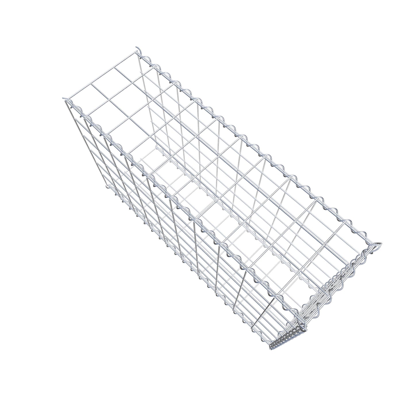 Gabion rapporté type 2 100 cm x 60 cm x 30 cm (L x H x P), mailles 10 cm x 10 cm, spirale
