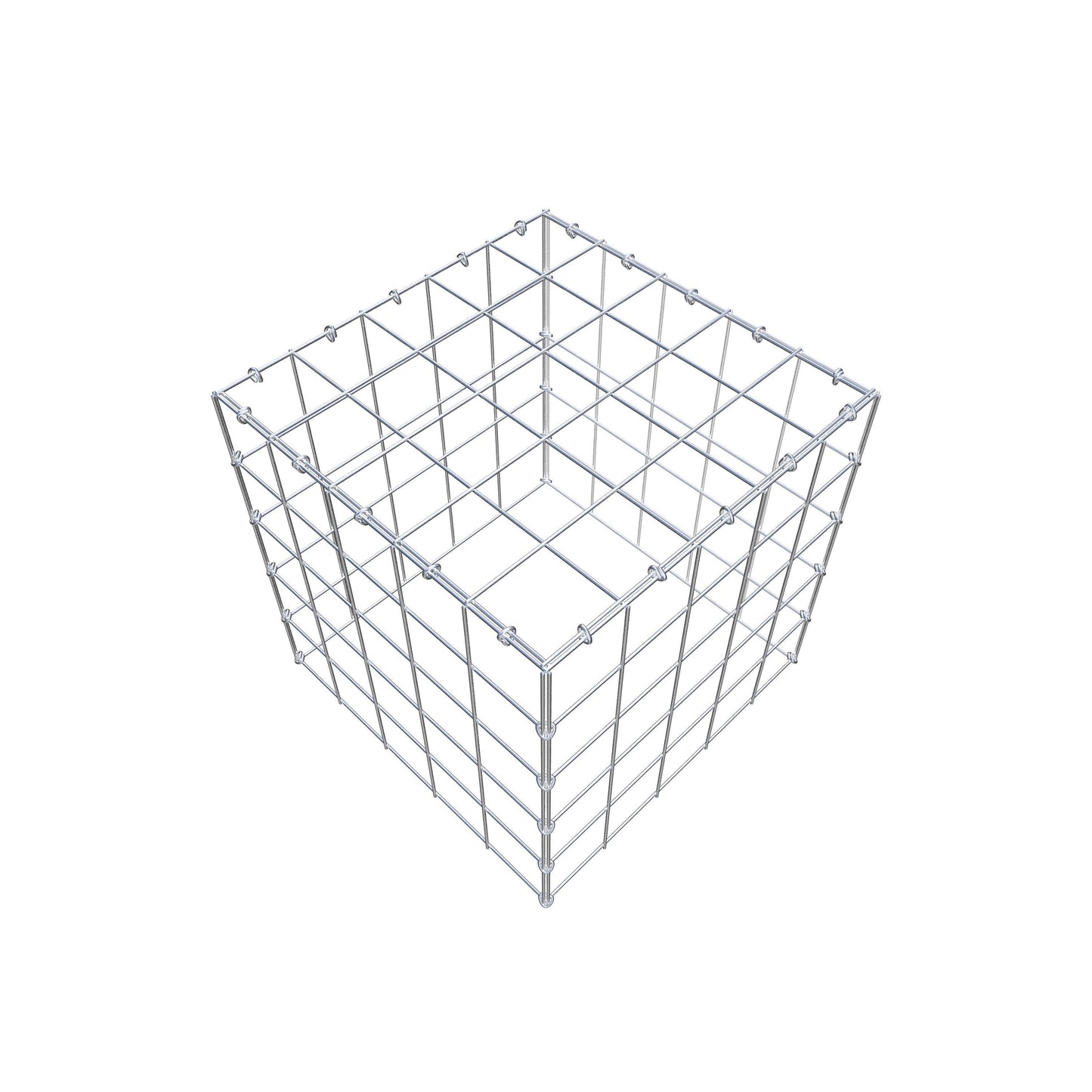 Mounted gabion type 3 50 cm x 50 cm x 50 cm (L x H x D), mesh size 10 cm x 10 cm, C-ring