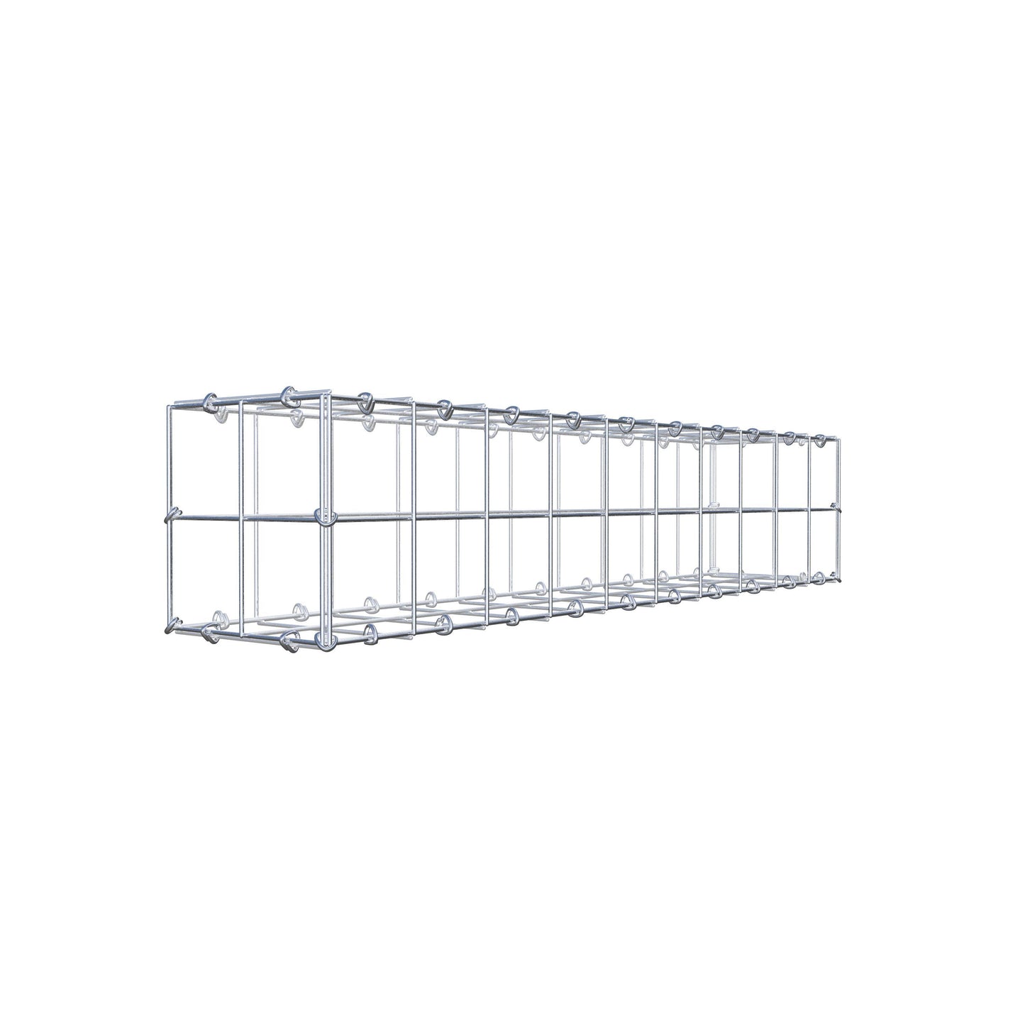 Gabion 100 cm x 20 cm x 20 cm (L x H x D), maskstorlek 10 cm x 10 cm, C-ring