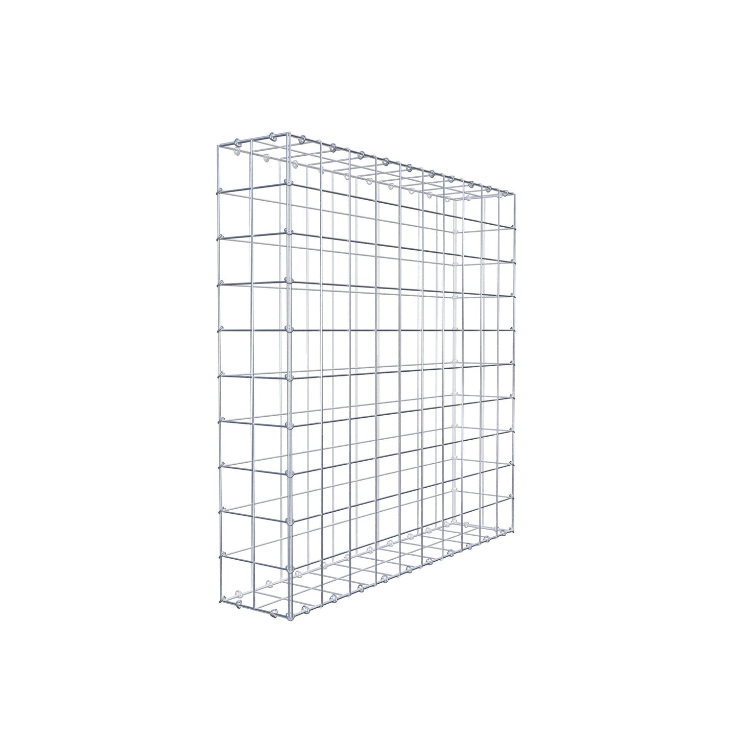 Gabbione 100 cm x 100 cm x 20 cm (L x H x P), maglia 10 cm x 10 cm, anello a C